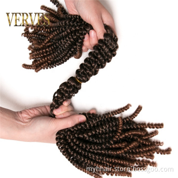 Spring Twist Hair Synthetic Wholesale 8 inch Ombre Spring Twist Bounce Crochet Braids Synthetic Braiding Hair